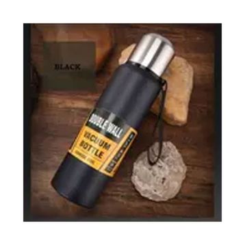 Horecamark Siyah 1500 ml Paslanmaz Vakumlu Termos