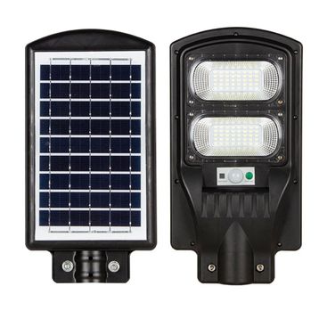 Horoz 100 W Siyah Led Solar Güneş Enerjili Beyaz Işık Lamba Sokak Armatür