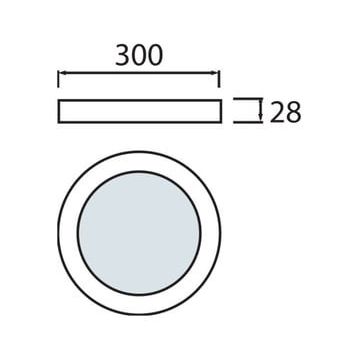 Horoz Sıva Üstü Yuvarlak Beyaz Kasa Caroline-24 24w Günışığı Led Panel