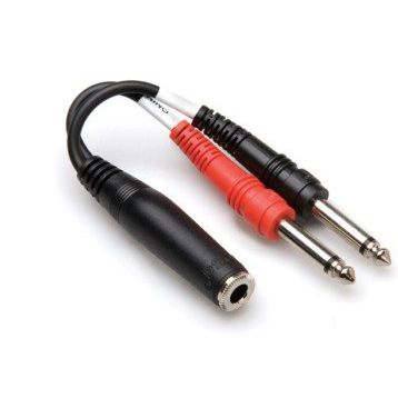 Hosa 1/4 inç TRS F - Dual 1/4 inç TS M Stereo Breakout Kablo