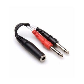 Hosa 1/4 inç TRS F - Dual 1/4 inç TS M Stereo Breakout Kablo