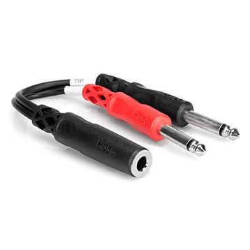 Hosa 1/4 inç TRS F - Dual 1/4 inç TS M Stereo Breakout Kablo