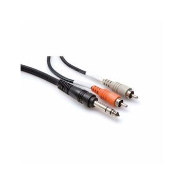 Hosa 1/4 inç TRS M - Dual RCA M 2 mt Insert Kablo