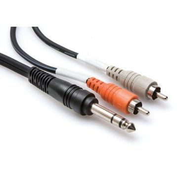 Hosa 1/4 inç TRS M - Dual RCA M 2 mt Insert Kablo