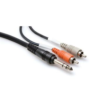 Hosa 1/4 inç TRS M - Dual RCA M 2 mt Insert Kablo
