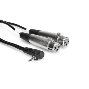 Hosa 3.5 mm 90 Derece TRS (M) Dual XLR (F) Stereo Breakout 60 cm Kablo