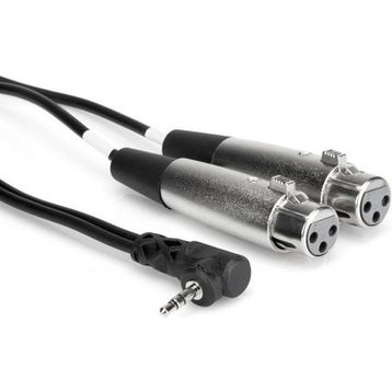 Hosa 3.5 mm 90 Derece TRS (M) Dual XLR (F) Stereo Breakout 60 cm Kablo