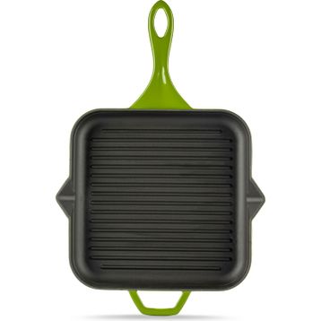 Hosse Yeşil 28x28 cm Yardımcı Kulplu Kare Grill Tava