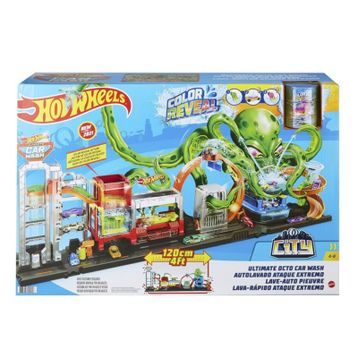 Hot Wheels GTT96 Dev Ahtapot ile Araba Yıkama Oyun Seti