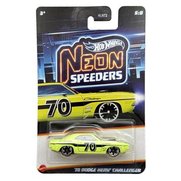 Hot Wheels HLH72-JKX97 70 Dodge Hemi Challenger Neon Yarışçılar