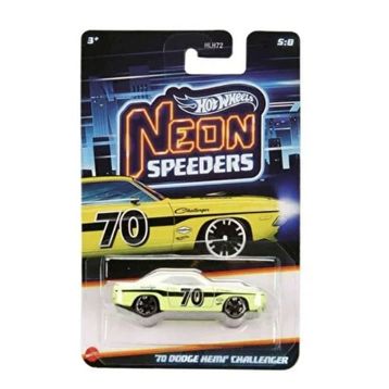 Hot Wheels HLH72-JKX97 70 Dodge Hemi Challenger Neon Yarışçılar