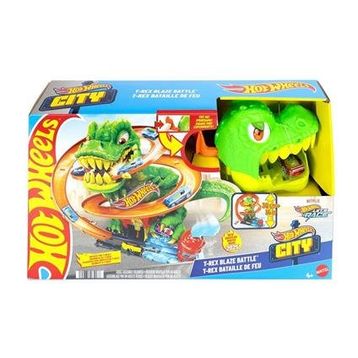 Hot Wheels JBM73 T-Rex ve İtfaiye İstasyonu Oyun Seti