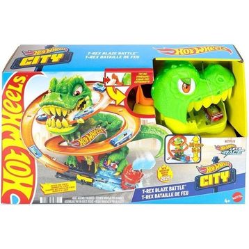 Hot Wheels JBM73 T-Rex ve İtfaiye İstasyonu Oyun Seti