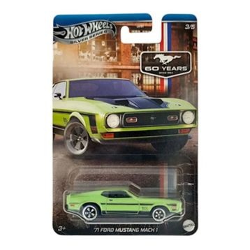 Hot Wheels JBY52 Silver Series Siyah Beyaz 71 Ford Mustang Mach 1 Araba