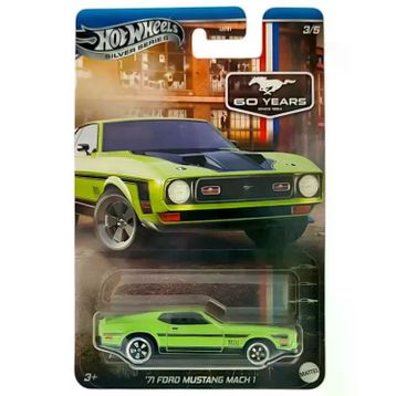 Hot Wheels JBY52 Silver Series Siyah Beyaz 71 Ford Mustang Mach 1 Araba