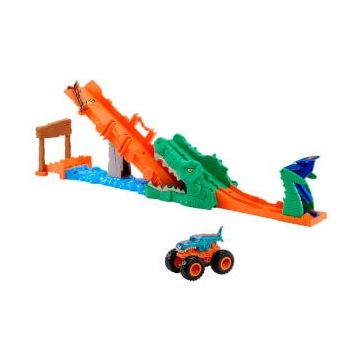 Hot Wheels JJN45 Monster Trucks Timsahı Devir Oyun Seti