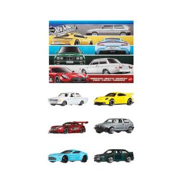 Hot Wheels JLB25 Silver Serisi Euro Style 6'lı Araba