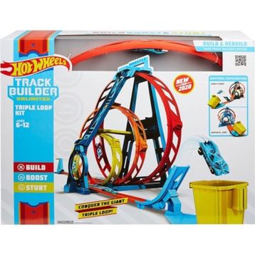 Hot Wheels Track Builder Üçlü Çember Aksiyonu Seti