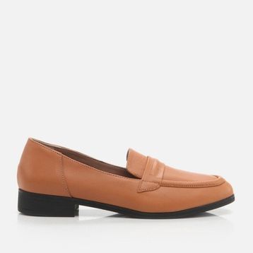Hotiç 01AYH274640A370 Taba Hakiki Deri Kadın Loafer Ayakkabı