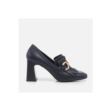 Hotiç 01AYH274810A680 Lacivert Hakiki Deri Kadın Loafer Ayakkabı