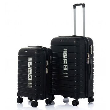 Hotowa Gold PP 8010 Siyah TSA Kilitli İkili Valiz Seti