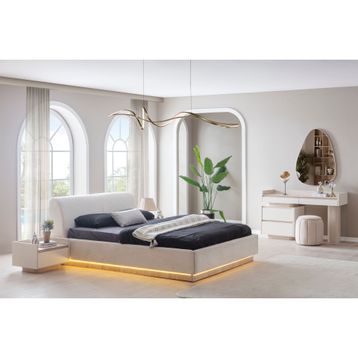 House Line Flora Metalik İnci Yatak Odası Takımı