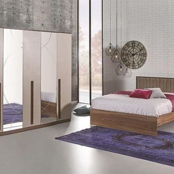 House Line Flora Metalik İnci Yatak Odası Takımı