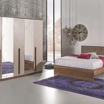 House Line Flora Metalik İnci Yatak Odası Takımı