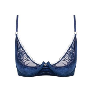 House of Silk Ldylle Kadife Gece Mavisi Kadın Sütyen