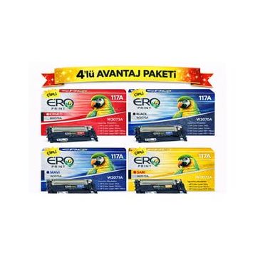 HP 117A 4 Renk Muadil Toner Set