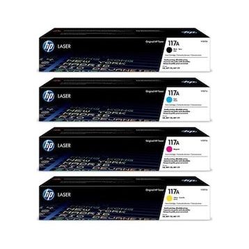 HP 117A W2070A-W2071A-W2072A-W2073A 150a Orjinal Toner 4'lü Set