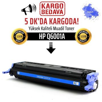 HP 124A-Q6001A Mavi Muadil Toner
