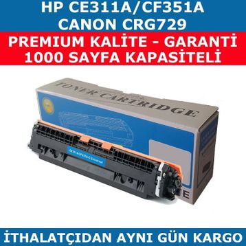 HP 130A-CF351A Mavi Muadil Toner