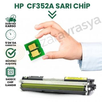 HP 130A-CF352A Sarı Toner Chip