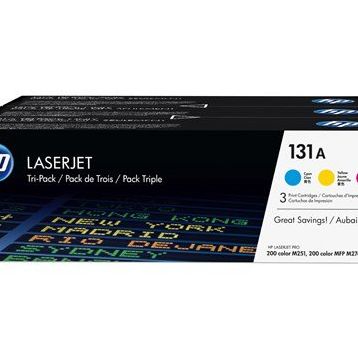 HP 131A U0SL1AM 3 Lü Paket Mavi Kırmızı Sarı Toner