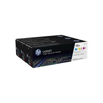 HP 131A U0SL1AM 3 Lü Paket Mavi Kırmızı Sarı Toner
