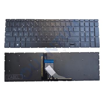 HP 15-da1009nt 6AT68EA Uyumlu Işıklı Siyah TR Laptop Klavye