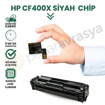 Hp 201X-CF400X Siyah Toner Çipi