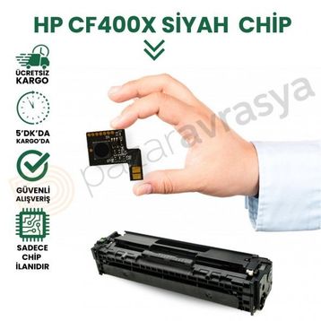 Hp 201X-CF400X Siyah Toner Çipi