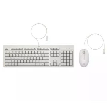 HP 225 AW5S6AA Beyaz Kablolu Klavye Mouse Seti