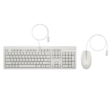 HP 225 AW5S6AA Beyaz Kablolu Klavye Mouse Seti