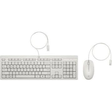 HP 225 AW5S6AA Beyaz Kablolu Klavye Mouse Seti