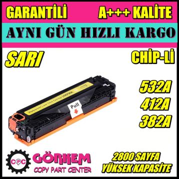 HP 305A CE412A M351-M451-M375-M475 Sarı Muadil Toner