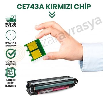 HP 307A-CE743A Kırmızı Toner Chip
