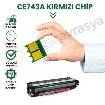 HP 307A-CE743A Kırmızı Toner Chip