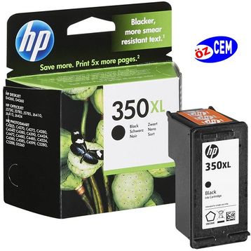 HP 350XL-CB336EE C4280-C4380-C4480-C4580-5280-D4260-D4360-D5360-J5780-J6410 Orijinal Siyah Kartuş