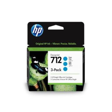 HP 3ED77A Mavi 712 29 Ml 3 Packs Genıs Format Murekkep Kartusu Hp
