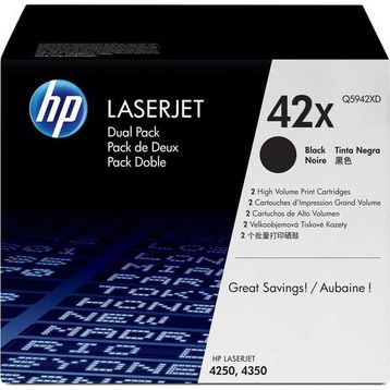 HP 42X-Q5942XD Yüksek Kapasiteli 2'li Paket Orijinal Toner