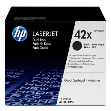 HP 42X-Q5942XD Yüksek Kapasiteli 2'li Paket Orijinal Toner