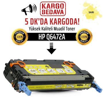 HP 502A-Q6472A Sarı Muadil Toner